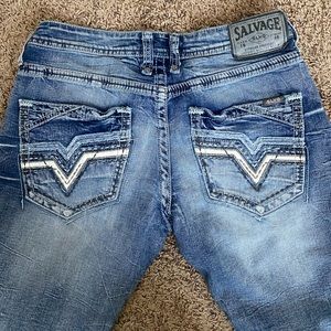 Salvage buckle jeans